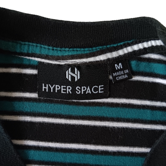 Hyper Space NASA men's multicolored striped short-sleeve t-shirt size M - Picture 8 of 8